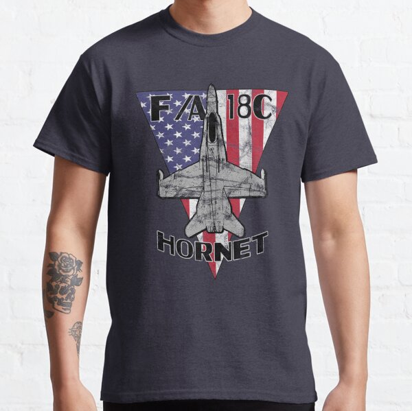 F/A-18C Hornet Jet Fighter Airplane Patriotic Vintage Classic T-Shirt