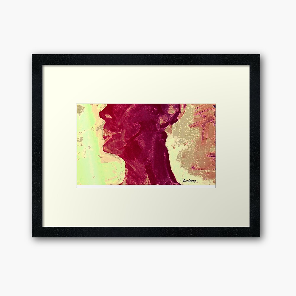 SILHOUETTE IN PINK Framed Art Print