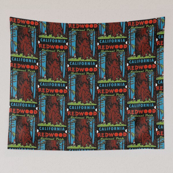 Item preview, Redwood National Park California Vintage Travel Decal designed and sold by hilda74.