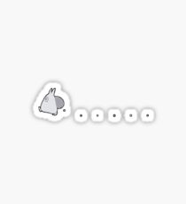 Small White Totoro Dropping Acorns Sticker