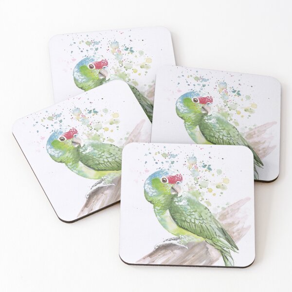 Item preview,  Watercolour Red Crowned Amazon Parrot designed and sold by Phoebe Roulston.