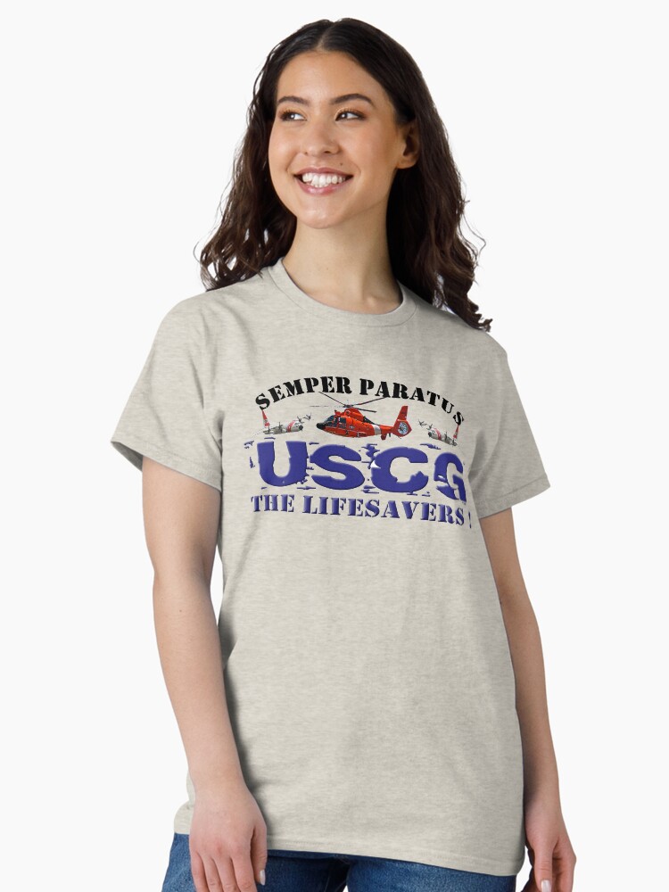 Thumbnail 2 of 7, Classic T-Shirt, Semper Paratus USCG The Life Savers! designed and sold by Mbranco.