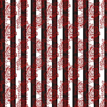 Artwork thumbnail, Striped Roses Pattern by bloomingvine