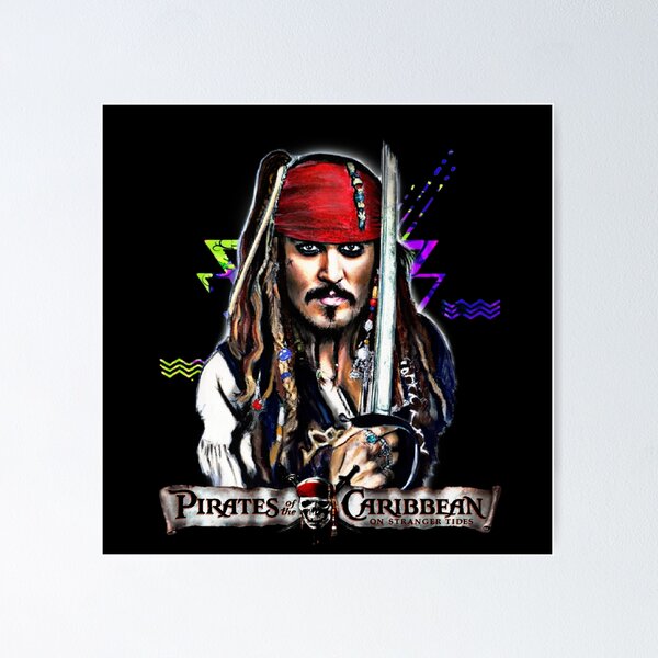 Captain Jack Sparrow Poster for Sale by Slick Tees Co.