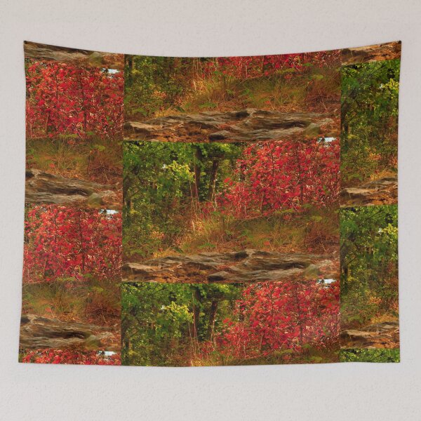 Item preview, Red Shrubs in Montana, Fall Colors, Autumn Foliage, Pretty Plants designed and sold by LCAppling.