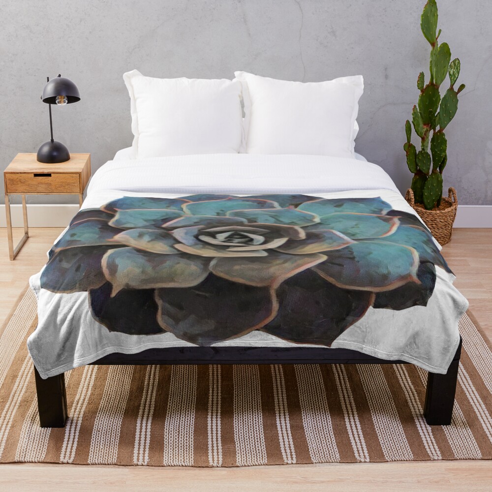 Succulent Top on a throw blanket