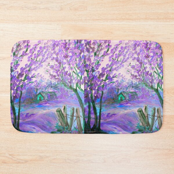 Item preview, Purple Abstract Landscape with Trees designed and sold by EloiseArt.