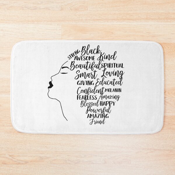 Item preview, Black Woman Words in Curly Hair designed and sold by blackartmatters.
