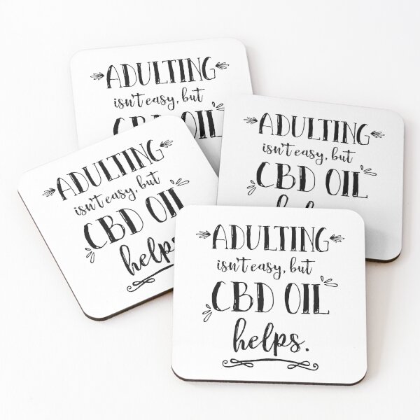 Item preview, Adulting Isn't Easy but CBD Oil Helps designed and sold by Katey1285.
