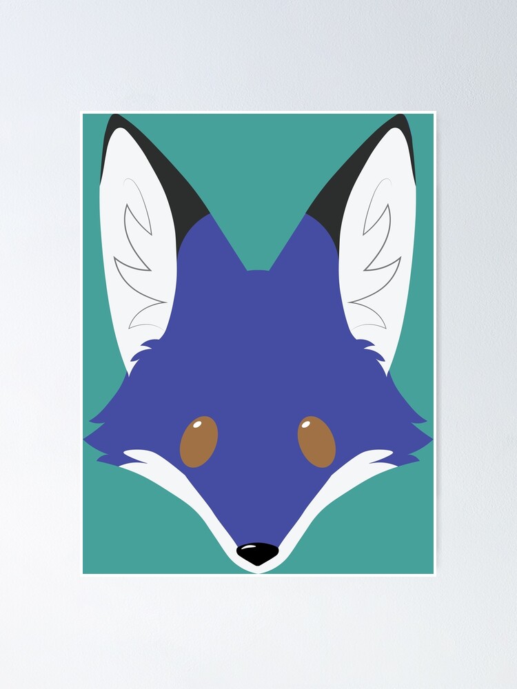 "Simple Fox Blue fox" Poster for Sale by stormfoxart Redbubble