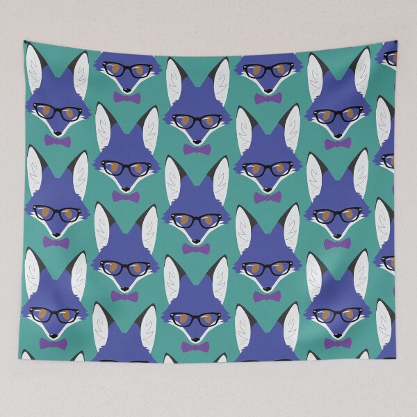 Item preview, Simple fox - Nerdy - Blue designed and sold by storm-fox-art.