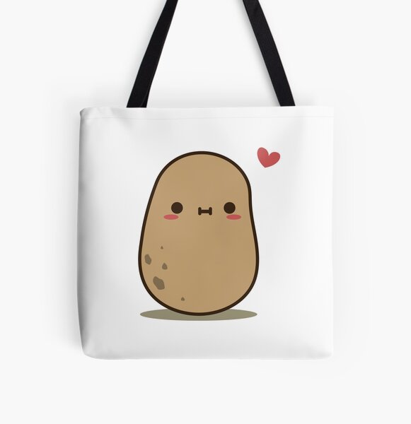 Cute Potato in love All Over Print Tote Bag