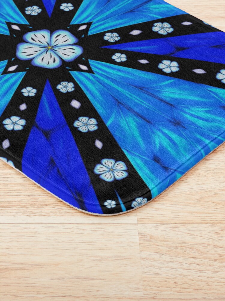 Alternate view of Onyx Beams of Flowers and Gems Bath Mat