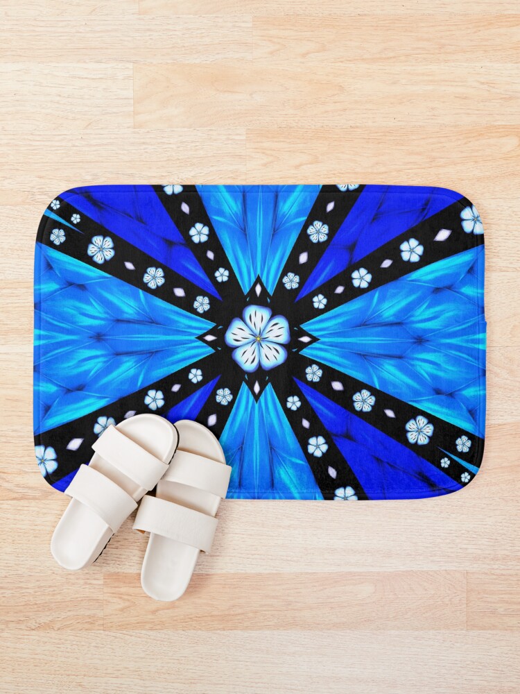 Alternate view of Onyx Beams of Flowers and Gems Bath Mat