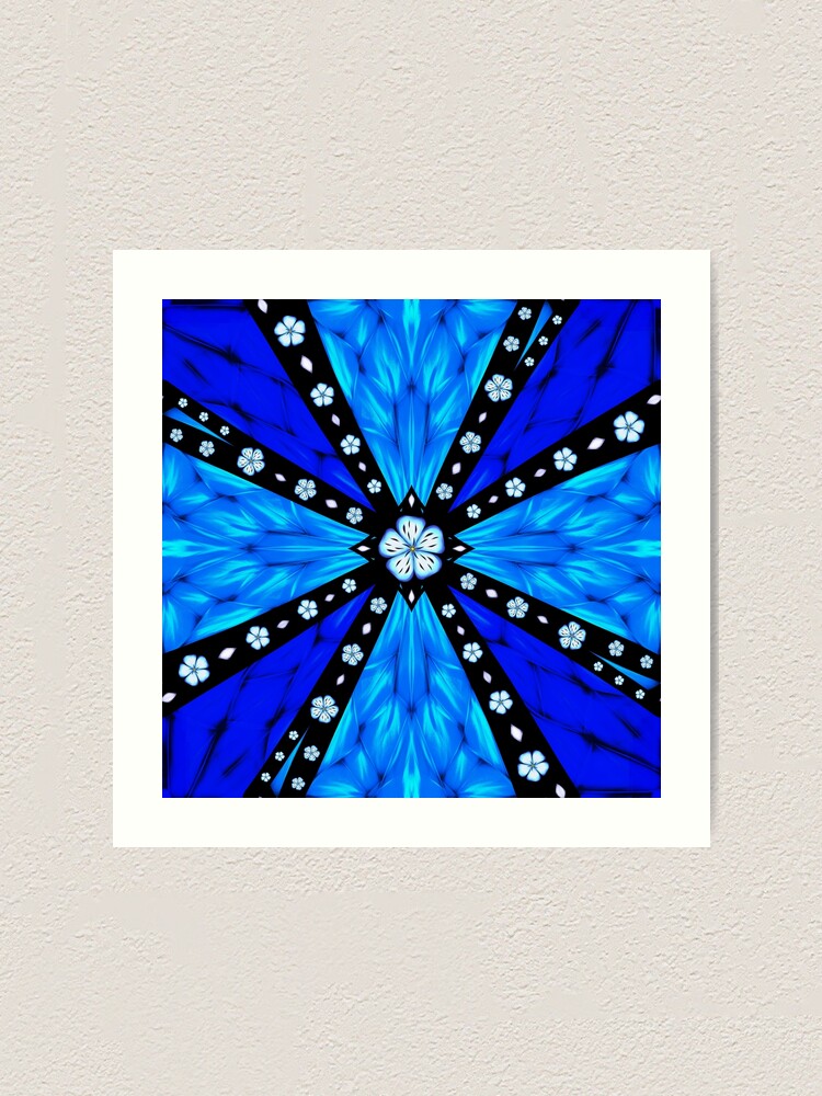 Alternate view of Onyx Beams of Flowers and Gems Art Print