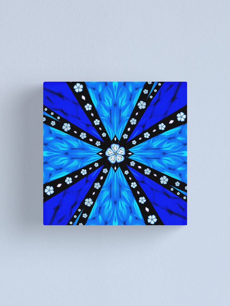 Alternate view of Onyx Beams of Flowers and Gems Canvas Print
