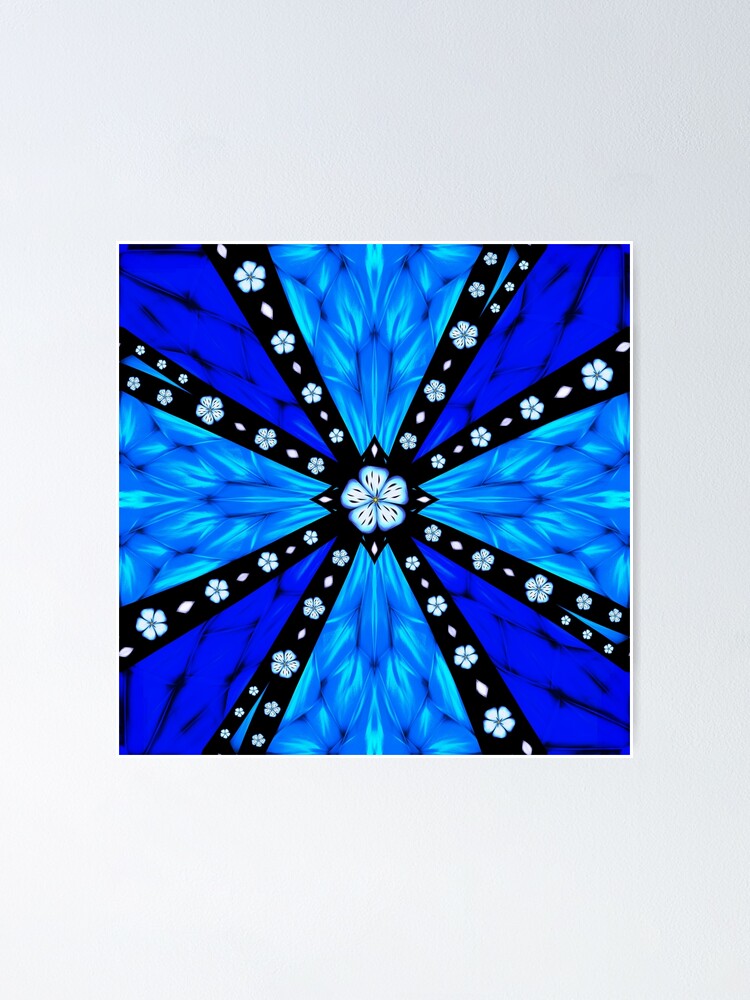 Alternate view of Onyx Beams of Flowers and Gems Poster