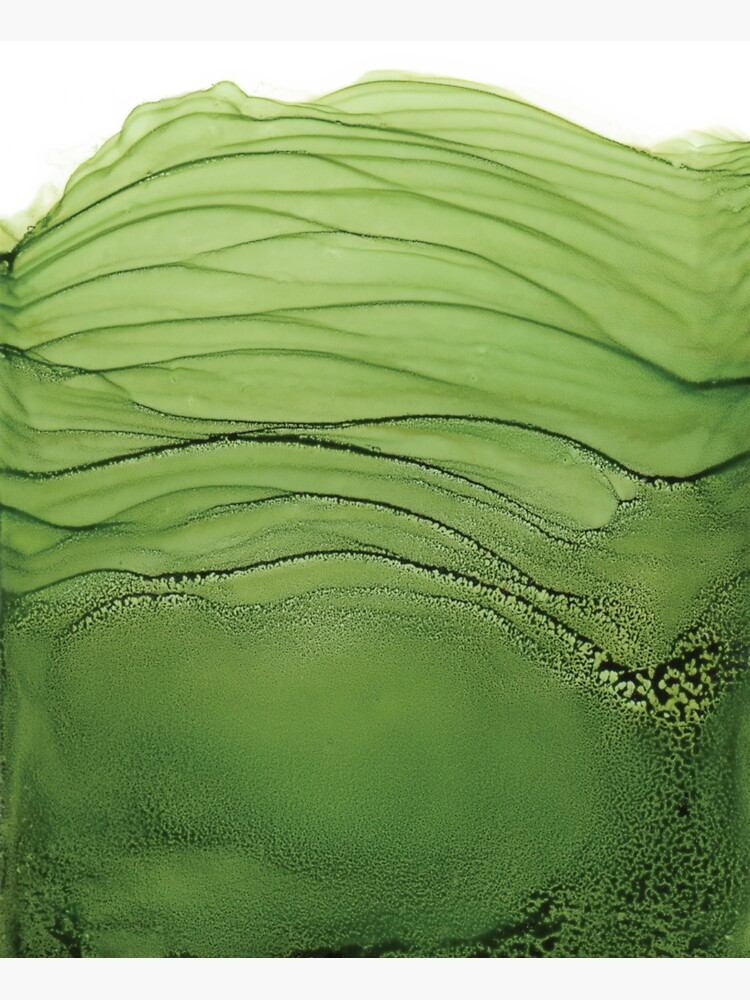 Chartreuse Waves Alcohol Art Painting by RicciolinaMerch