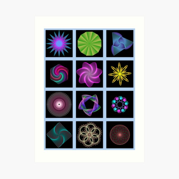 Beautiful colorful geometric shapes Art Print