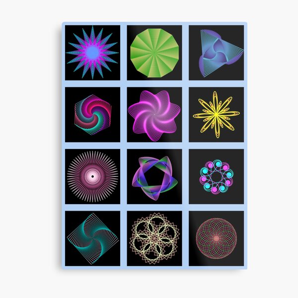 Beautiful colorful geometric shapes Metal Print
