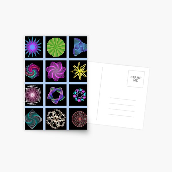 Beautiful colorful geometric shapes Postcard