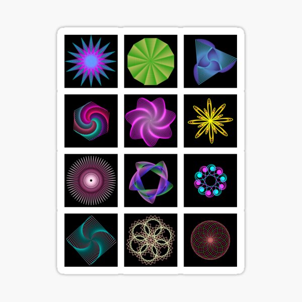 Beautiful colorful geometric shapes Sticker