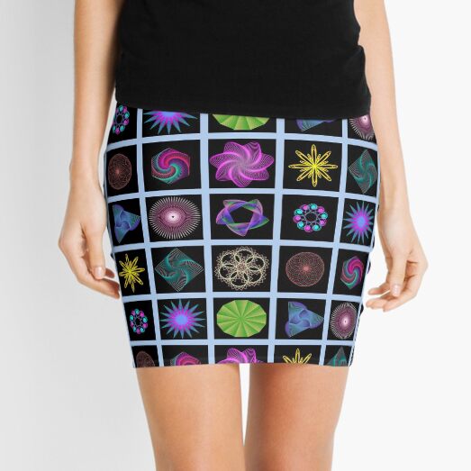 Beautiful colorful geometric shapes Mini Skirt