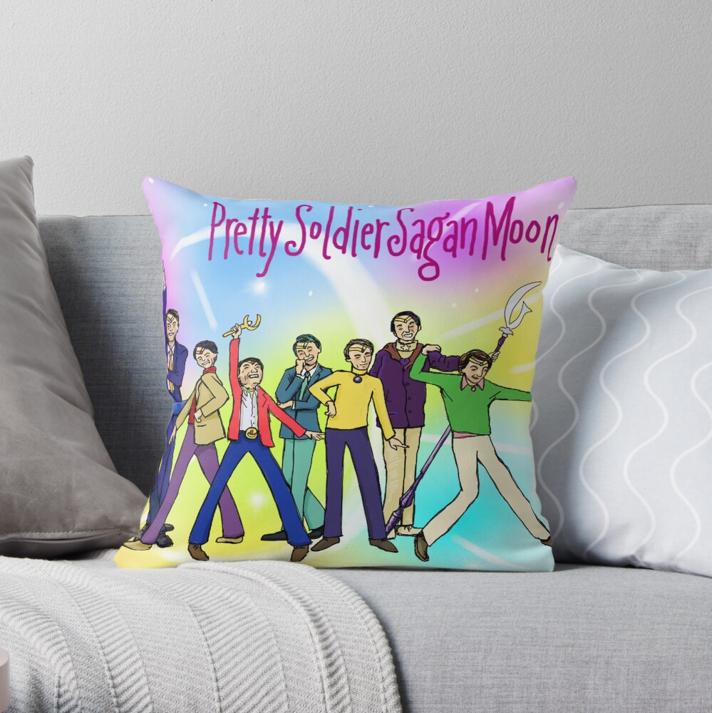 Pretty Soldier Sagan Moon Throw Pillow