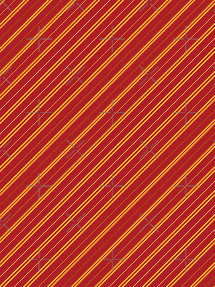 Stripes (Thin) - Red and Gold by Sarinilli
