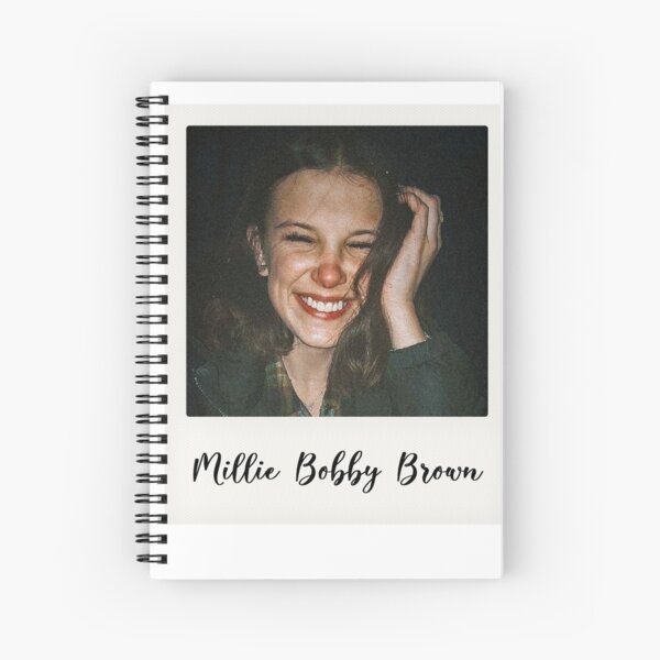 polaroïd brun millie bobby Cahier à spirale