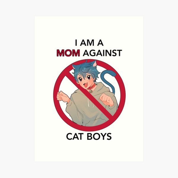 JE SUIS UNE MAMAN CONTRE LES GARÇONS DE CHAT Impression artistique
