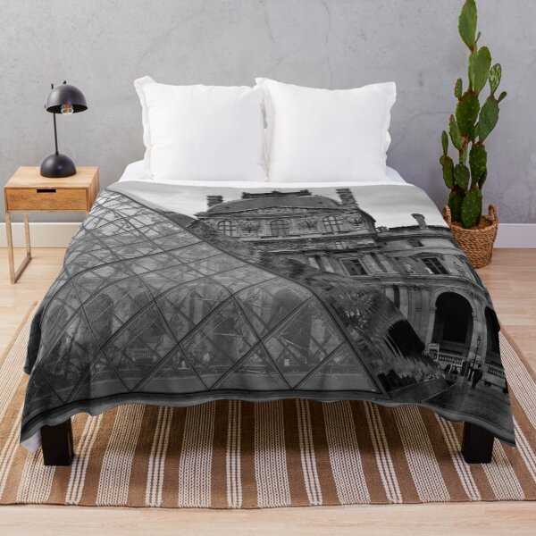 Item preview, Large Pyramid - Musee du Louvre - Cour Napoléon - Paris - Black and White designed and sold by Yannik Hay.