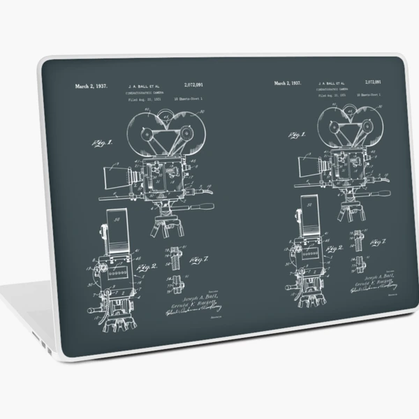 Cameraman Film Reel Patent Drawings 1915 Kids T-Shirt for Sale by  MadebyDesign