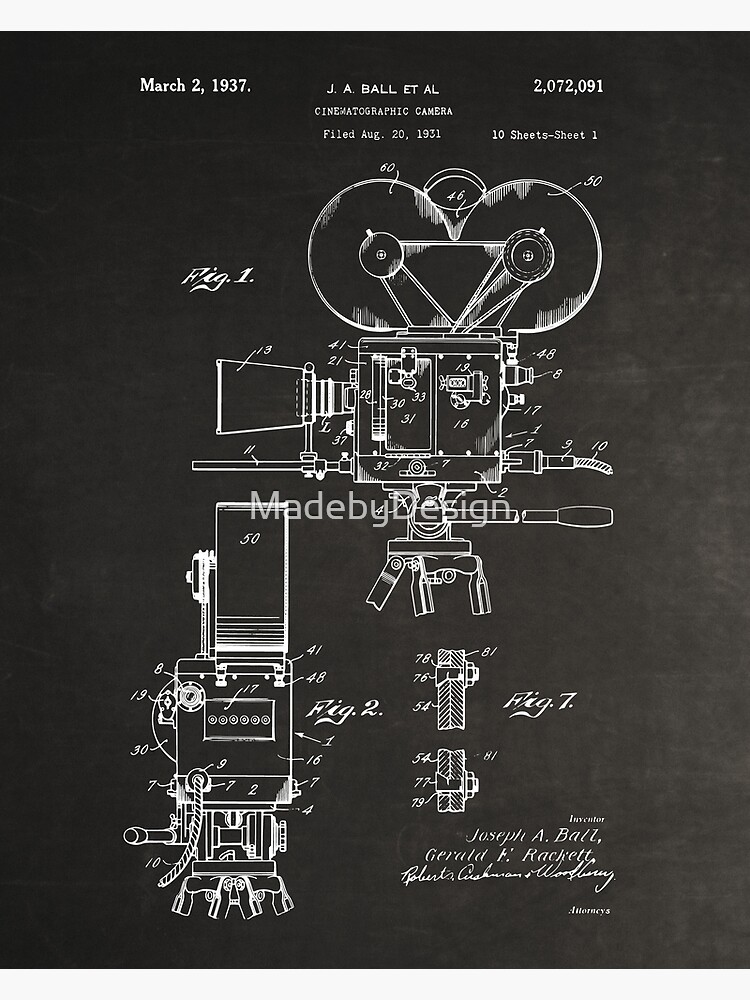 Film Reel Patent Print Movie Film Camera Art Poster Wall Decor