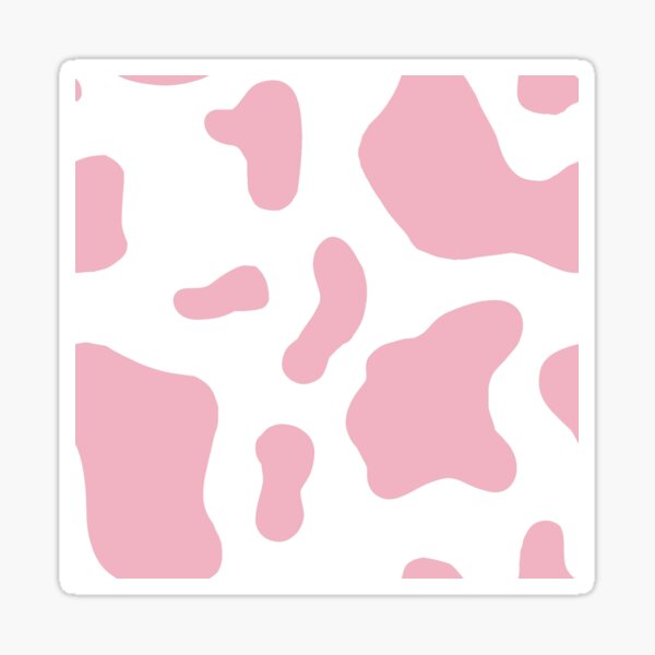 Pink Cow Print Sticker By Laurenweiss17 Redbubble - pink cow roblox