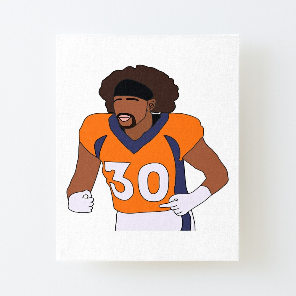 PHILLIP LINDSAY #30 DENVER BRONCOS Art Board Print for Sale by Jasen Black