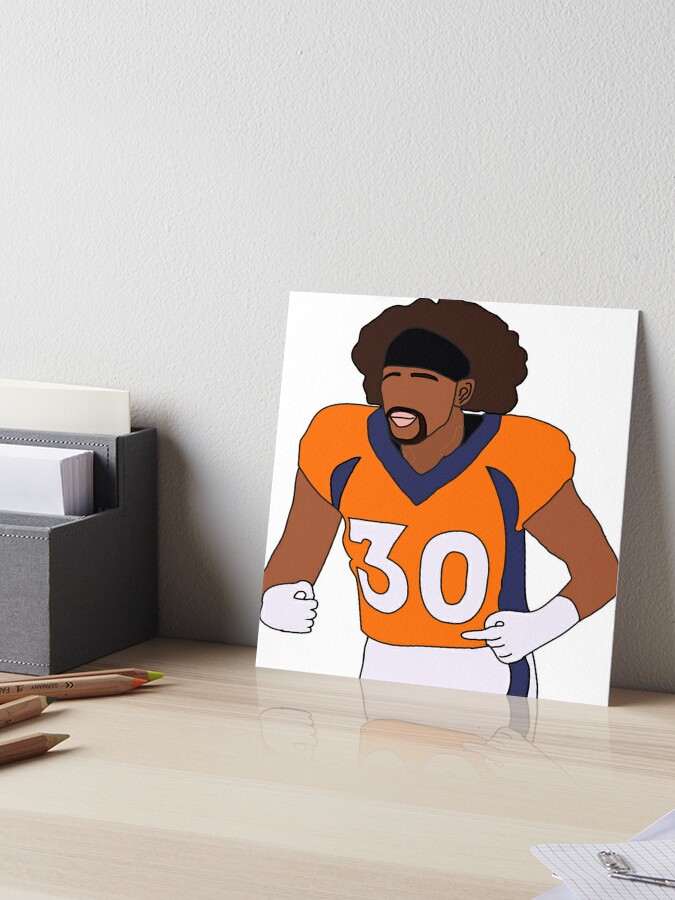 PHILLIP LINDSAY #30 DENVER BRONCOS Art Board Print for Sale by Jasen Black