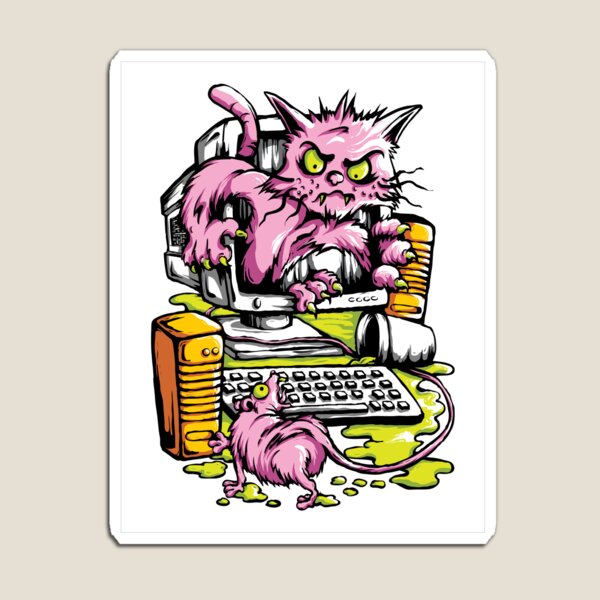 Item preview, Cat, mouse, cartoon, pc, computer designed and sold by DerSenat.