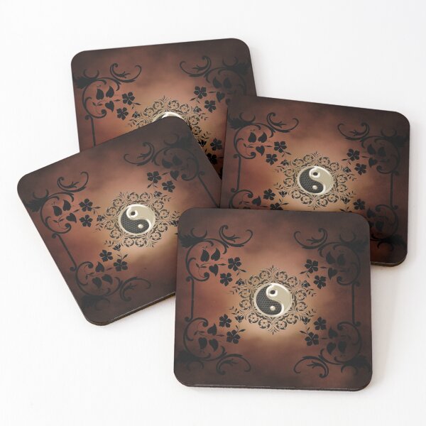 Item preview, The sign ying and yang with flowers designed and sold by nicky2342.