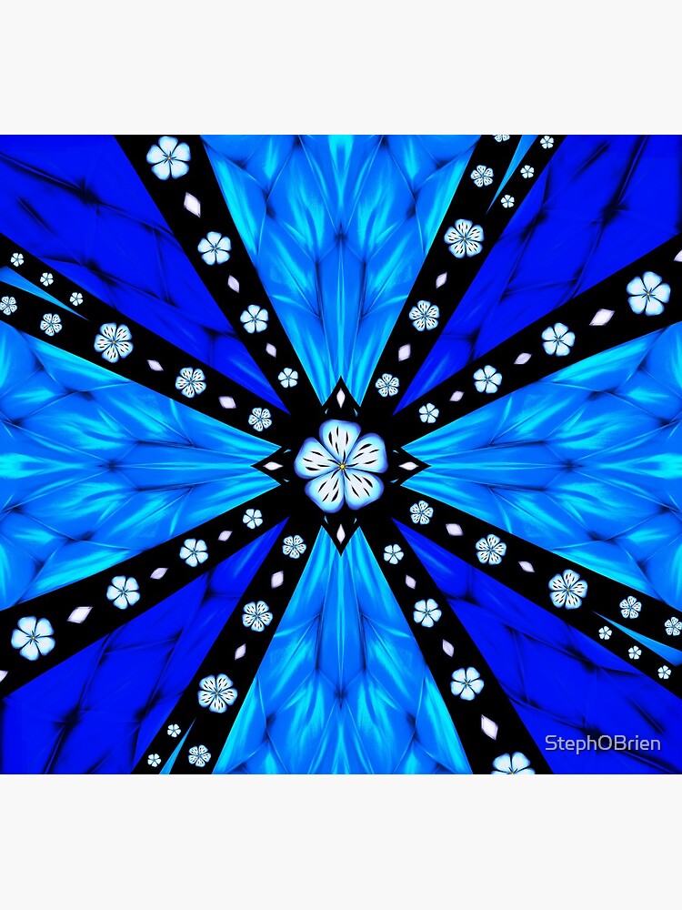 Onyx Beams of Flowers and Gems by StephOBrien