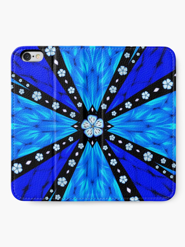 Alternate view of Onyx Beams of Flowers and Gems iPhone Wallet