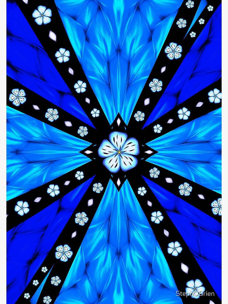 Onyx Beams of Flowers and Gems by StephOBrien