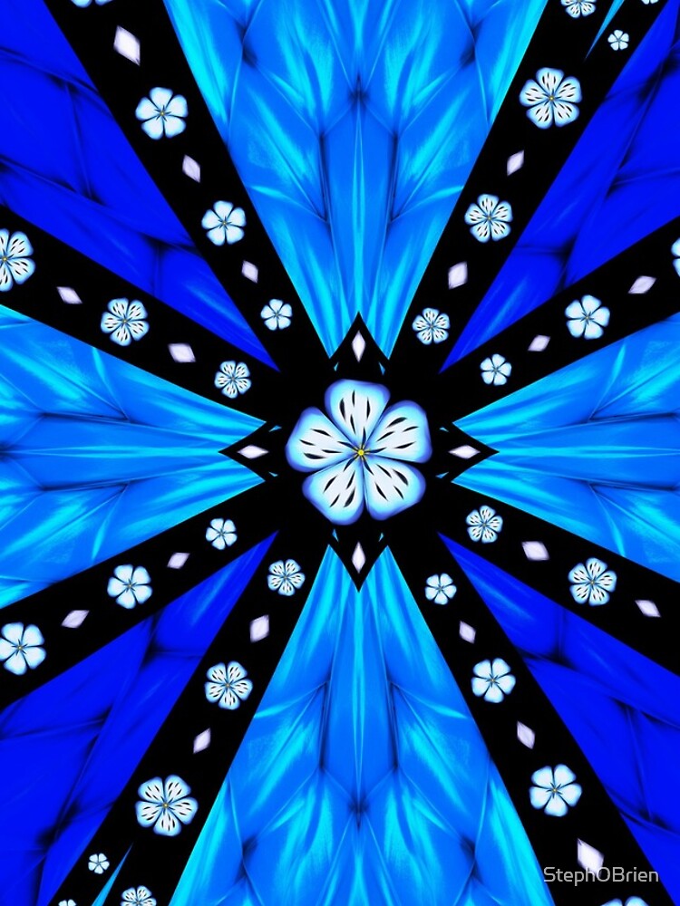 Onyx Beams of Flowers and Gems by StephOBrien