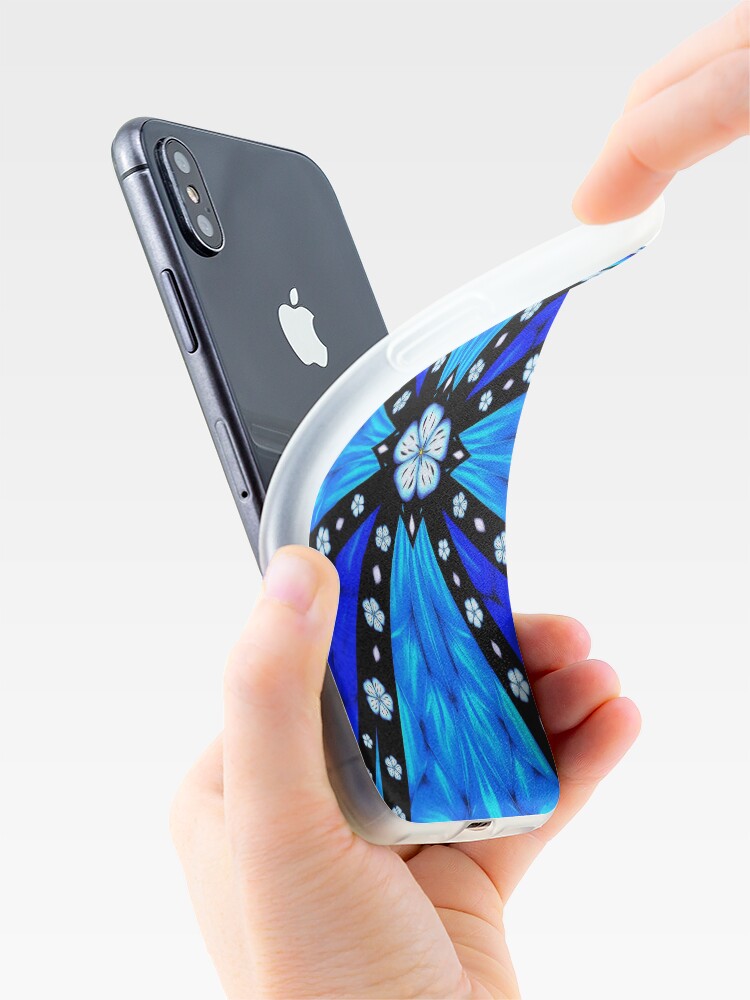 Alternate view of Onyx Beams of Flowers and Gems iPhone Case & Cover
