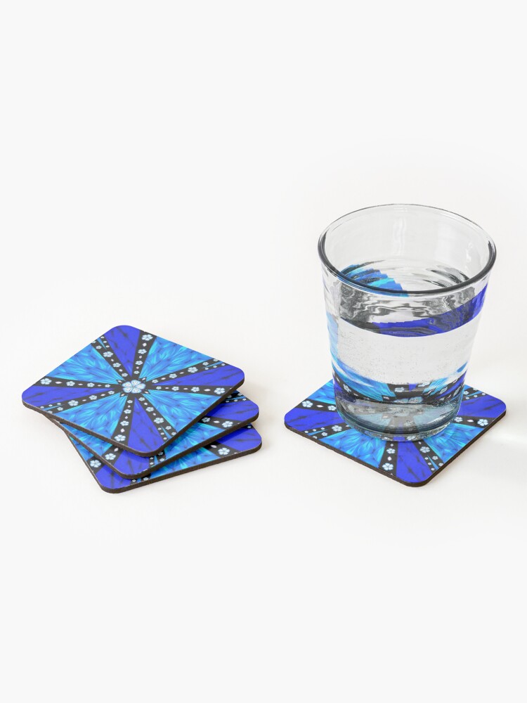 Alternate view of Onyx Beams of Flowers and Gems Coasters (Set of 4)