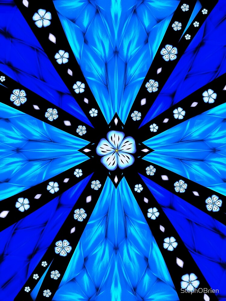 Onyx Beams of Flowers and Gems by StephOBrien