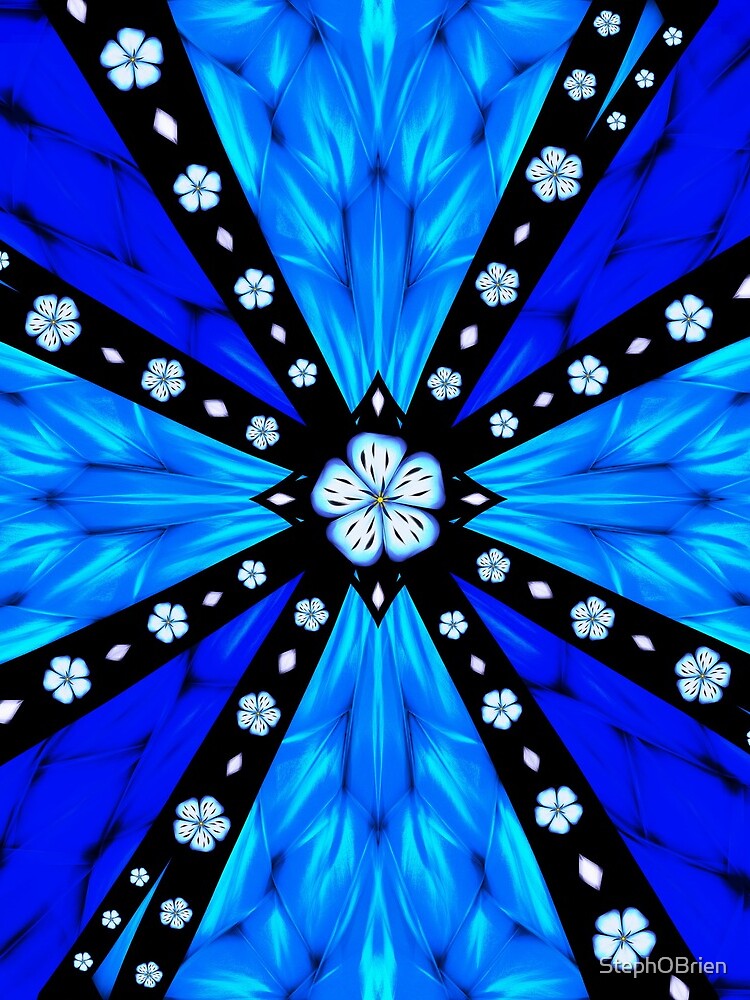 Onyx Beams of Flowers and Gems by StephOBrien
