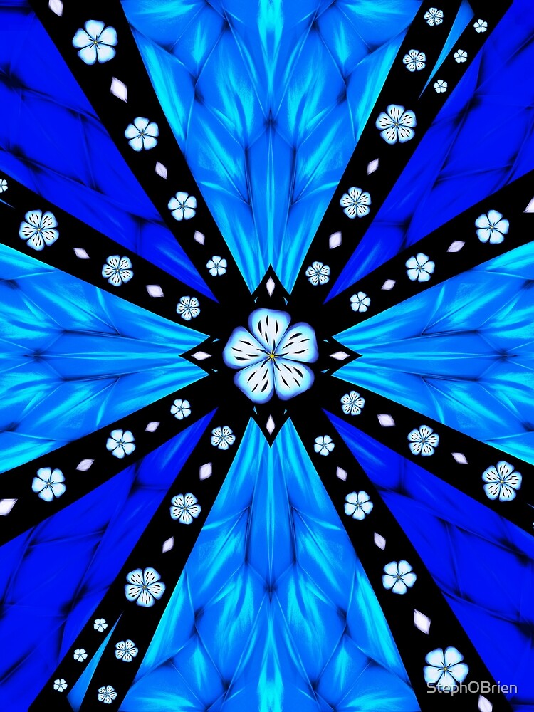 Onyx Beams of Flowers and Gems by StephOBrien