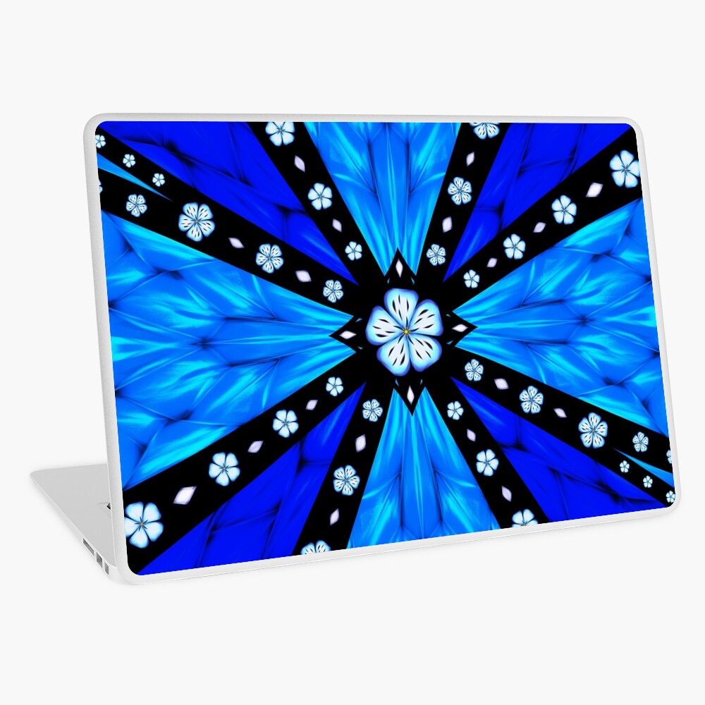 Onyx Beams of Flowers and Gems Laptop Skin
