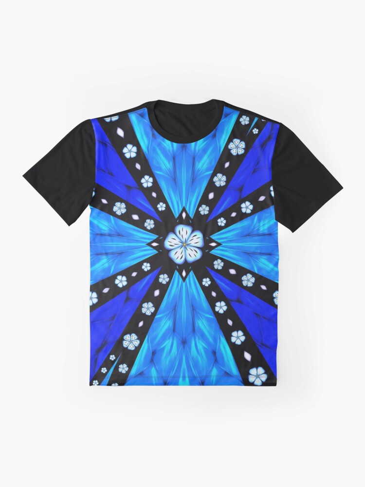 Alternate view of Onyx Beams of Flowers and Gems Graphic T-Shirt